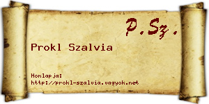 Prokl Szalvia névjegykártya